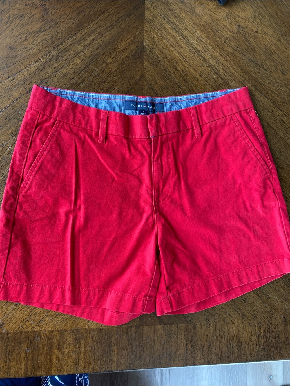 Tommy Hilfiger Bright Red Women's Chino Shorts